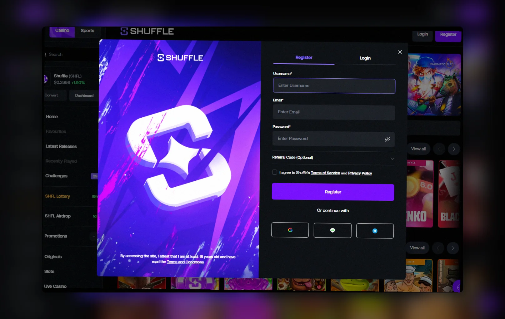 Shuffle Casino wallet Deutschland